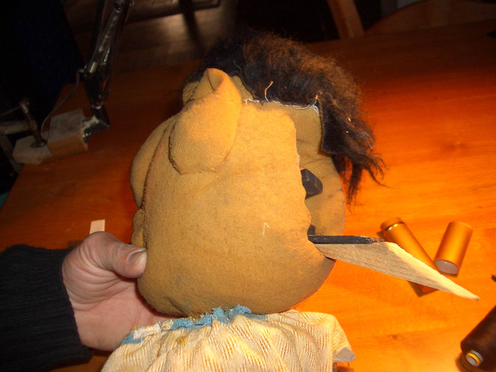 Burattini del nucleo Noci di Cocco durante il restauro